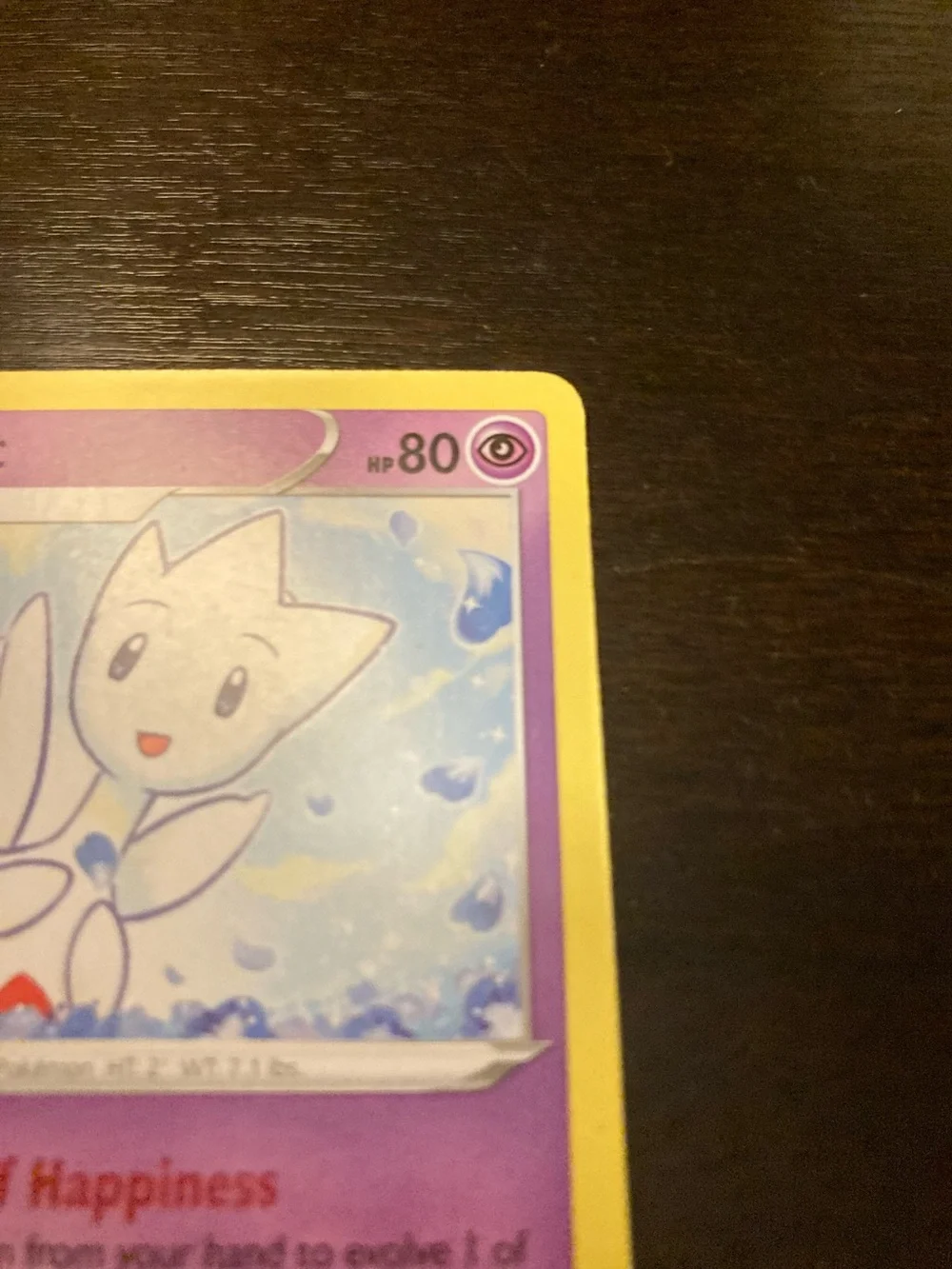 Pokemon Togetic Trading Card - Purple & Yellow